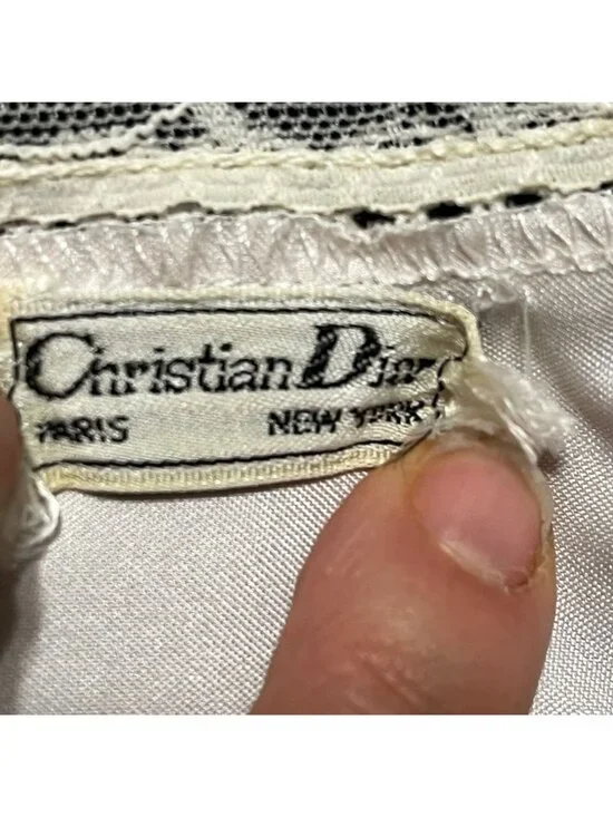 Vintage CHRISTIAN DIOR Satin Baby Pink Lace Cami  Size Large - Picture 7 of 9